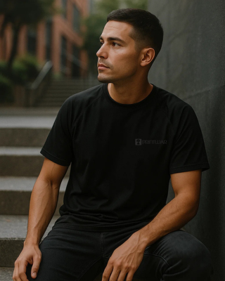 Printwar Classic Oversized Black T-Shirt 240GSM
