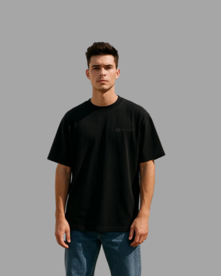 Printwar Classic Oversized Black T-Shirt 240GSM