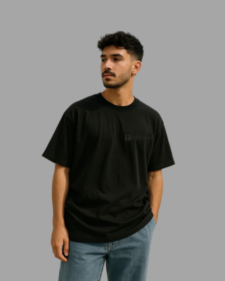 Printwar Classic Oversized Black T-Shirt 240GSM