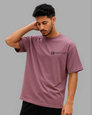 Lavender Minimal Logo Tee  PRINTWAR Edition 210GSM